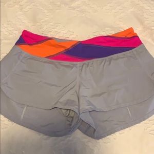 light purple lululemon speed shorts